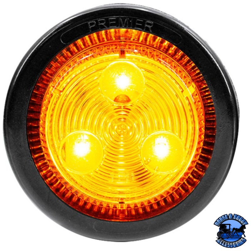 3 LED 2 ROUND LOW PROFILE LIGHT (CLEARANCE/MARKER) (Choose Grommet) (Choose Color)