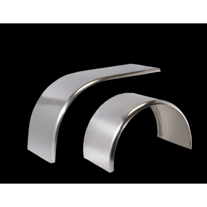 #5230 HALF FENDER; EXTRA LONG; 125 SMOOTH ALUM. SINGLE RADIUS DROP 30H X 25W X 52L SOLD BY THE PAIR