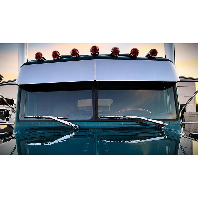 #GGE1 Peterbilt 379/389 304 Polished Stainless Steel Peterbilt OEM or bus glass (Wipers Arms & Blades Kit)