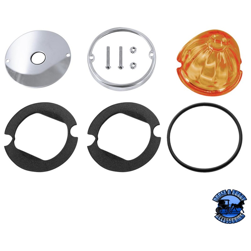 GLASS WATERMELON LIGHT KIT FOR 3/4 MINI LIGHT (Choose Lens Color)