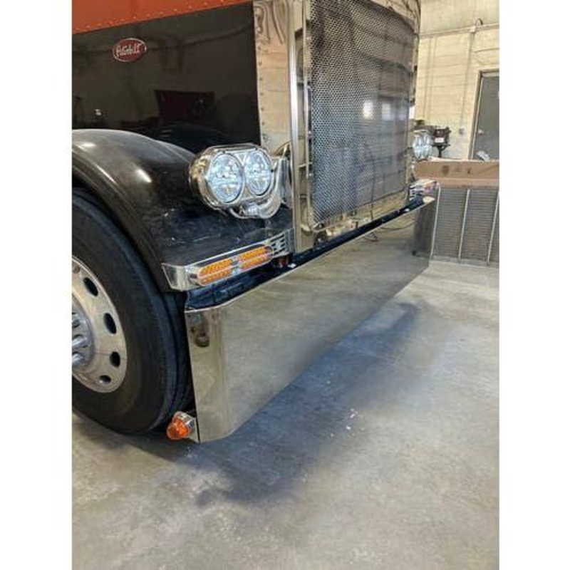#GO-0000-97-USX  20” BLIND MOUNT HAND FORMED MITERED BUMPER Peterbilt 389