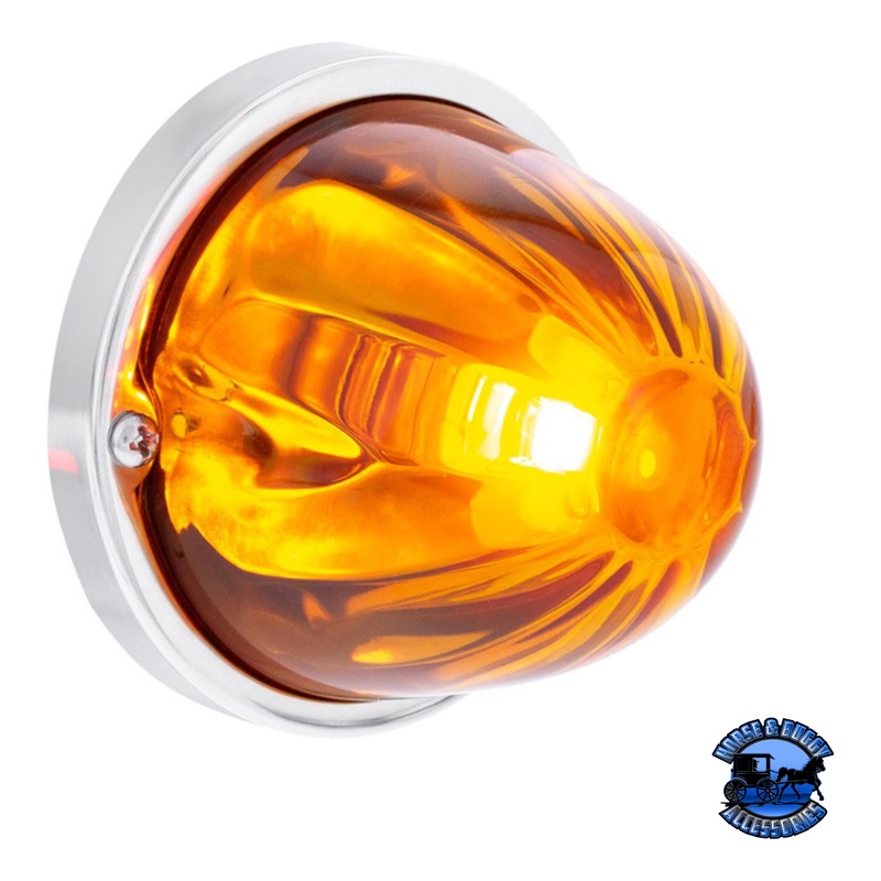 STAR-BURST GLASS WATERMELON LIGHT FLUSH MOUNT KIT (Choose LED Color) (Choose Lens Color)