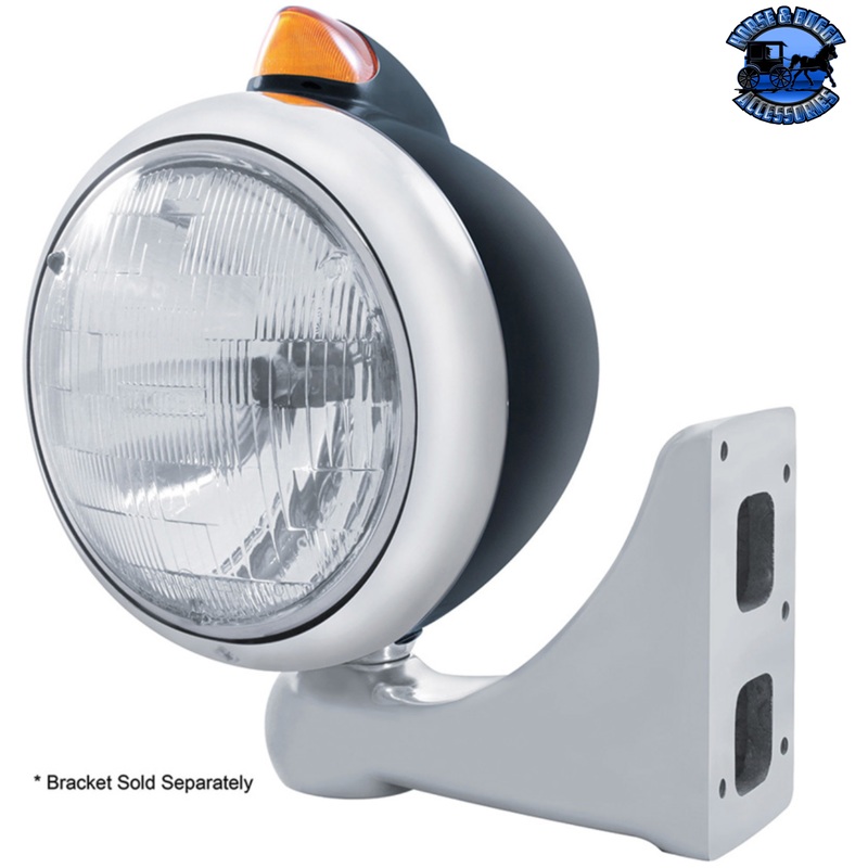 BLACK GUIDE 682-C HEADLIGHT H6024 & ORIGINAL STYLE LED SIGNAL (Choose Color)