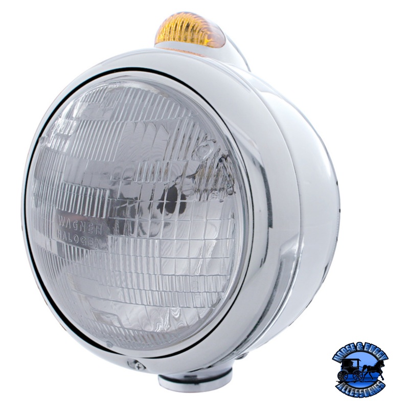CHROME GUIDE 682-C HEADLIGHT H6024 & DUAL MODE LED SIGNAL (Choose Color)