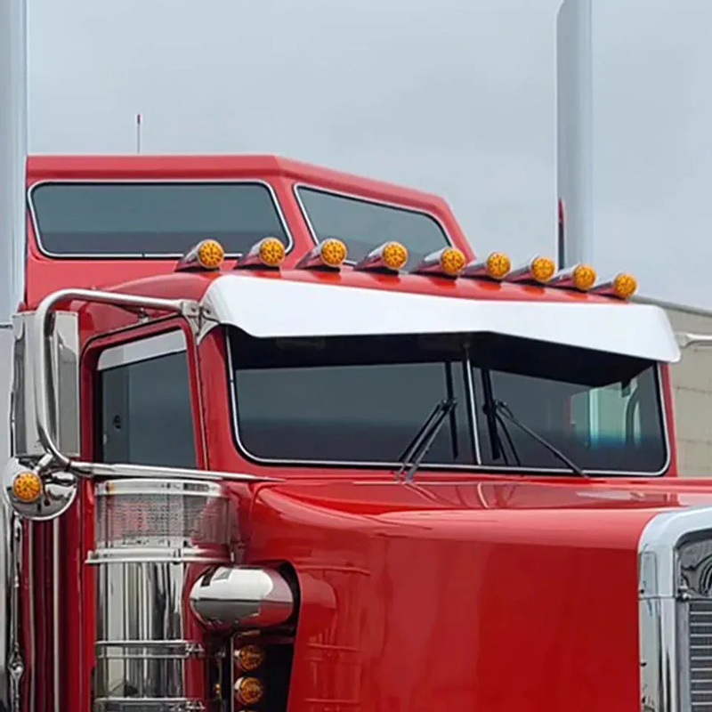 #KW-BG-FG-NS 2 Piece Window Bus Glass For 2005- Newer Style Kenworth W900B, W900L W/ Flat Glass