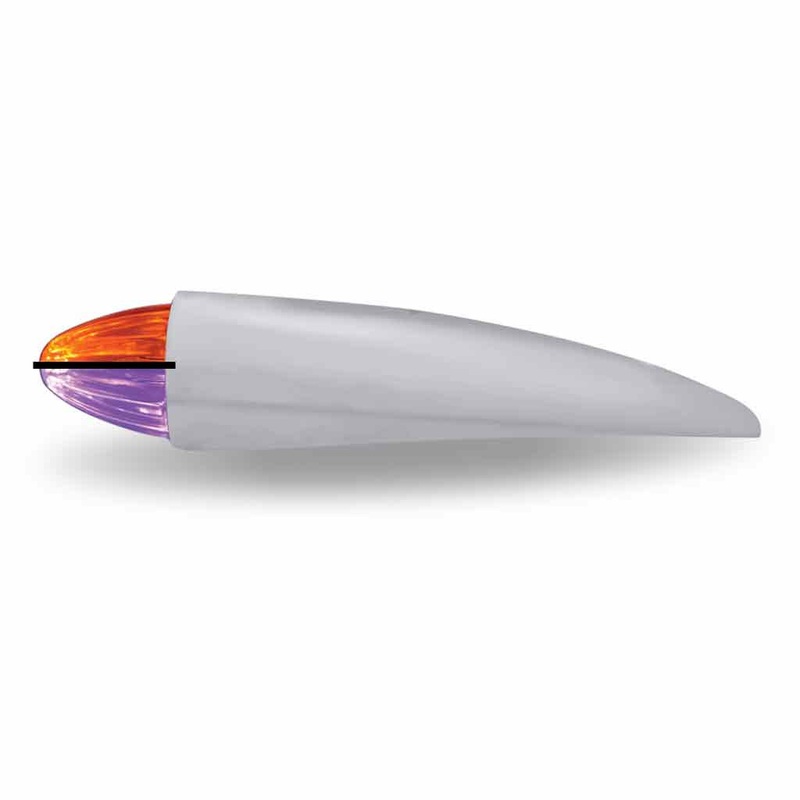 Peterbilt Bullet Dual Revolution Cab LED with Housing (Amber/Purple) (19 Diodes) #TLED-PCAB2XAP