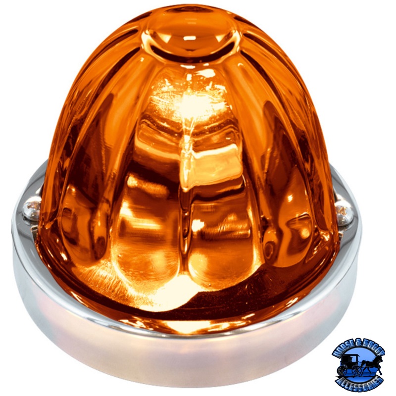 GLASS WATERMELON FLUSH MOUNT KIT 1157 2 wire (Choose Lens Color)