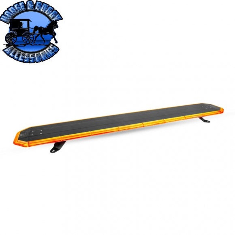 #SLP1054 N85 LED Strobe Amber Light Bar, Low Profile, (clear lens) 54 long