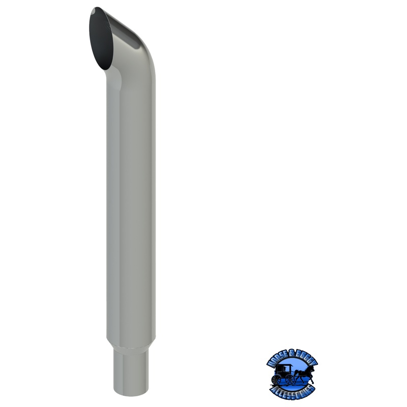 607G-064-1103 7×64 West Coast Curved Exhaust Stack – Reduced to 5 Extended OD