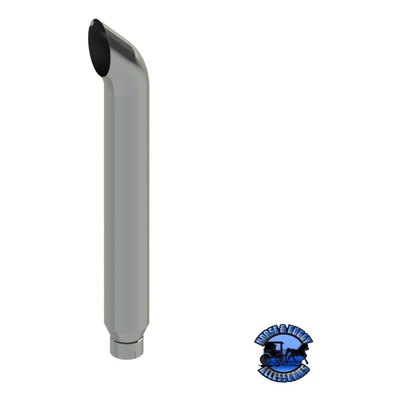 L-607D-024-1103 7 Reduced to 5and Expanded ID West Coast Curved Exhaust Stack – 24 Long