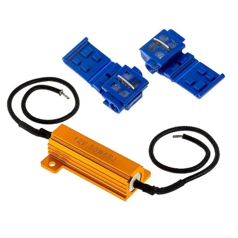 RL-650K LED Light Load Resistor Kit – LED Turn Signal Hyper Flash & Warning Fix – Single 50W LED Load Resistor