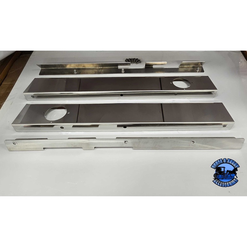 SS-1750 – PETERBILT 589 STRAP-MOUNT REAR AIR CLEANER BRACKET w/ (1) WATERMELON AT THE BOTTOM (SOLD IN PAIRS)